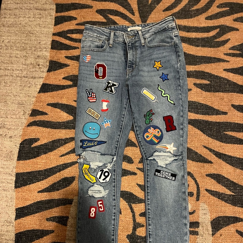 Levi’s patchwork jeans